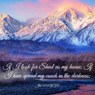 Picture 03 - Job 17:13 ASV - If I look for Sheol as my house; If I have spread - Bible Verse Picture