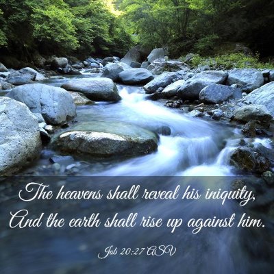 Picture 03 - Job 20:27 ASV - The heavens shall reveal his iniquity, And the - Bible Verse Picture