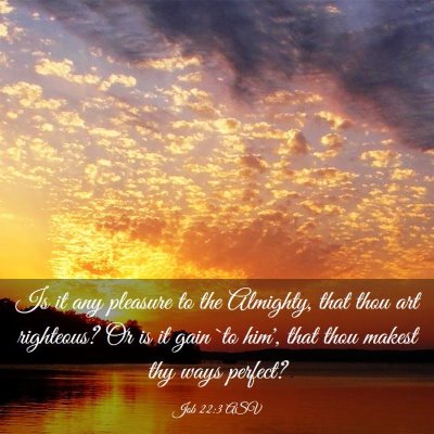 Picture 03 - Job 22:3 ASV - Is it any pleasure to the Almighty, that thou art - Bible Verse Picture