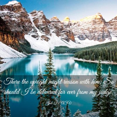 Picture 03 - Job 23:7 ASV - There the upright might reason with him; So - Bible Verse Picture