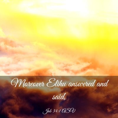 Picture 03 - Job 34:1 ASV - Moreover Elihu answered and - Bible Verse Picture