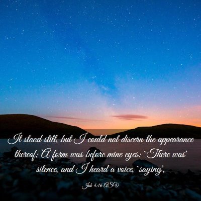 Picture 03 - Job 4:16 ASV - It stood still, but I could not discern the - Bible Verse Picture