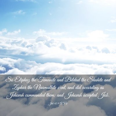 Picture 03 - Job 42:9 ASV - So Eliphaz the Temanite and Bildad the Shuhite - Bible Verse Picture