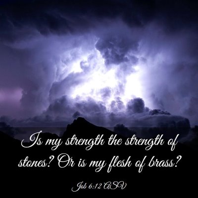 Picture 03 - Job 6:12 ASV - Is my strength the strength of stones? Or is my - Bible Verse Picture
