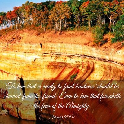 Picture 03 - Job 6:14 ASV - To him that is ready to faint kindness `should be - Bible Verse Picture