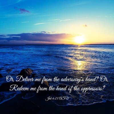 Picture 03 - Job 6:23 ASV - Or, Deliver me from the adversary's hand? Or, - Bible Verse Picture