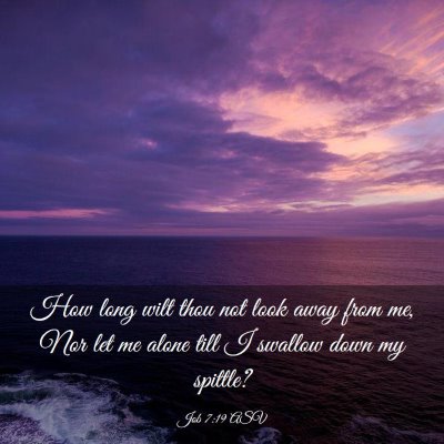 Picture 03 - Job 7:19 ASV - How long wilt thou not look away from me, Nor let - Bible Verse Picture