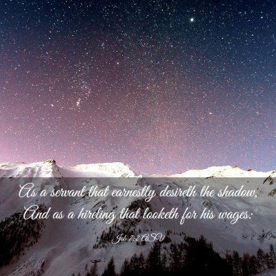 Picture 03 - Job 7:2 ASV - As a servant that earnestly desireth the shadow, - Bible Verse Picture