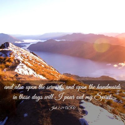 Picture 03 - Joel 2:29 ASV - and also upon the servants and upon the handmaids - Bible Verse Picture