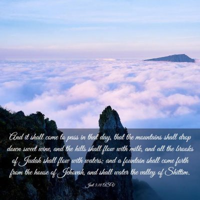 Picture 03 - Joel 3:18 ASV - And it shall come to pass in that day, that the - Bible Verse Picture