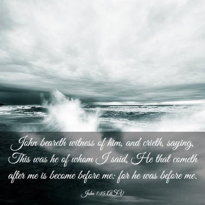 Picture 03 - John 1:15 ASV - John beareth witness of him, and crieth, saying, - Bible Verse Picture
