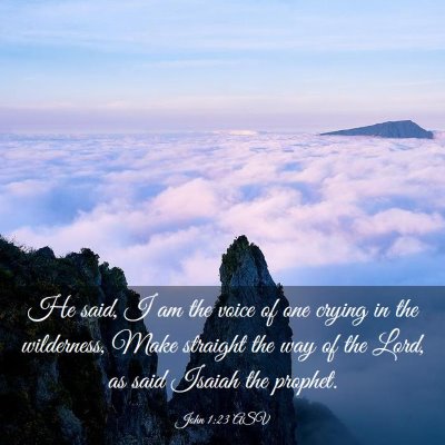 Picture 03 - John 1:23 ASV - He said, I am the voice of one crying in the - Bible Verse Picture