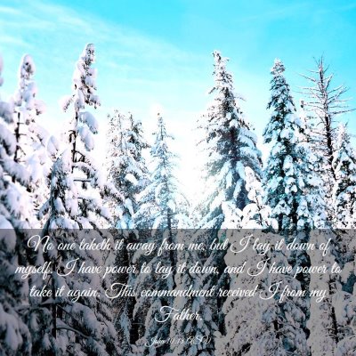 Picture 03 - John 10:18 ASV - No one taketh it away from me, but I lay it down - Bible Verse Picture