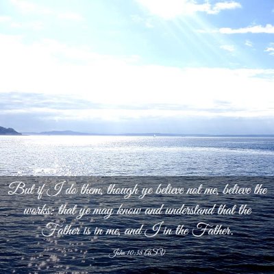 Picture 03 - John 10:38 ASV - But if I do them, though ye believe not me, - Bible Verse Picture
