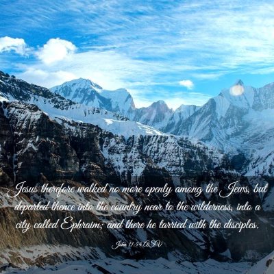 Picture 03 - John 11:54 ASV - Jesus therefore walked no more openly among the - Bible Verse Picture