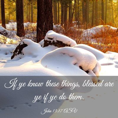 Picture 03 - John 13:17 ASV - If ye know these things, blessed are ye if ye do - Bible Verse Picture