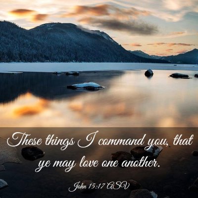 Picture 03 - John 15:17 ASV - These things I command you, that ye may love one - Bible Verse Picture