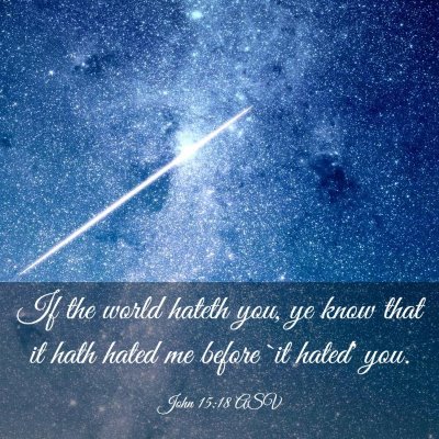 Picture 03 - John 15:18 ASV - If the world hateth you, ye know that it hath - Bible Verse Picture