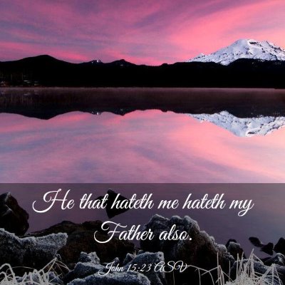 Picture 03 - John 15:23 ASV - He that hateth me hateth my Father - Bible Verse Picture