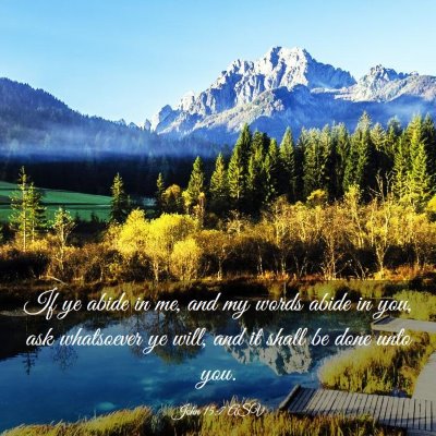Picture 03 - John 15:7 ASV - If ye abide in me, and my words abide in you, ask - Bible Verse Picture