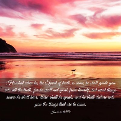 Picture 03 - John 16:13 ASV - Howbeit when he, the Spirit of truth, is come, he - Bible Verse Picture