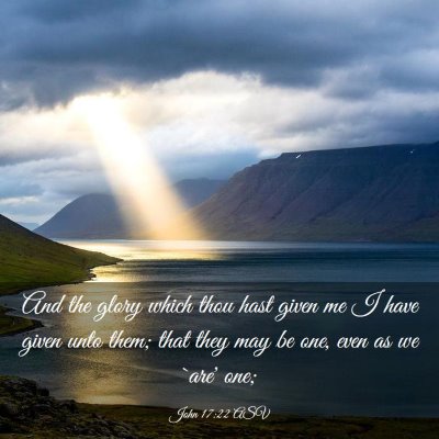 Picture 03 - John 17:22 ASV - And the glory which thou hast given me I have - Bible Verse Picture