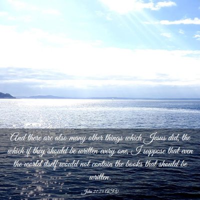 Picture 03 - John 21:25 ASV - And there are also many other things which Jesus - Bible Verse Picture