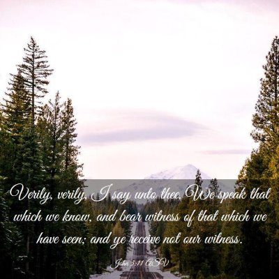 Picture 03 - John 3:11 ASV - Verily, verily, I say unto thee, We speak that - Bible Verse Picture
