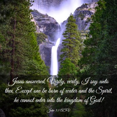 Picture 03 - John 3:5 ASV - Jesus answered, Verily, verily, I say unto thee, - Bible Verse Picture