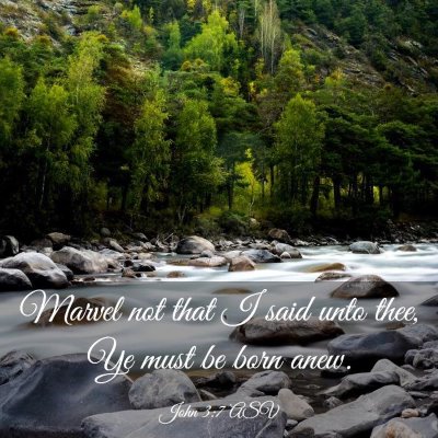 Picture 03 - John 3:7 ASV - Marvel not that I said unto thee, Ye must be born - Bible Verse Picture