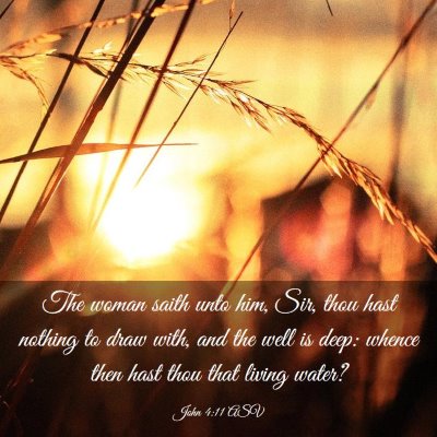 Picture 03 - John 4:11 ASV - The woman saith unto him, Sir, thou hast nothing - Bible Verse Picture