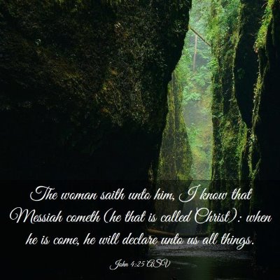 Picture 03 - John 4:25 ASV - The woman saith unto him, I know that Messiah - Bible Verse Picture