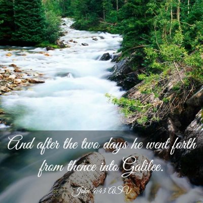 Picture 03 - John 4:43 ASV - And after the two days he went forth from thence - Bible Verse Picture
