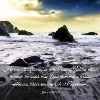 Picture 03 - John 4:46 ASV - He came therefore again unto Cana of Galilee, - Bible Verse Picture