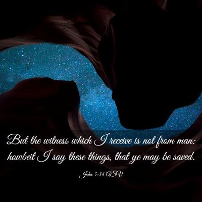 Picture 03 - John 5:34 ASV - But the witness which I receive is not from man: - Bible Verse Picture