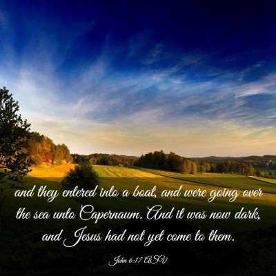Picture 03 - John 6:17 ASV - and they entered into a boat, and were going over - Bible Verse Picture