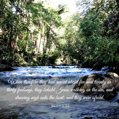 Picture 03 - John 6:19 ASV - When therefore they had rowed about five and - Bible Verse Picture