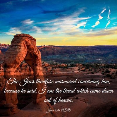 Picture 03 - John 6:41 ASV - The Jews therefore murmured concerning him, - Bible Verse Picture