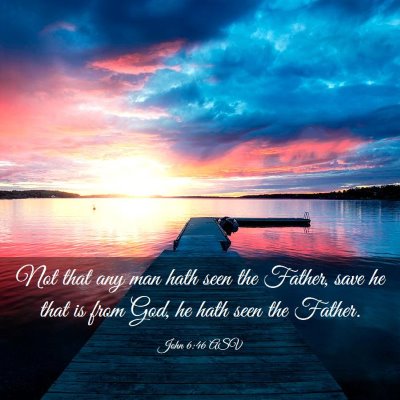 Picture 03 - John 6:46 ASV - Not that any man hath seen the Father, save he - Bible Verse Picture