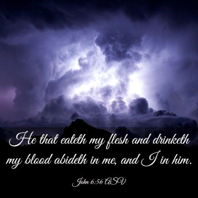 Picture 03 - John 6:56 ASV - He that eateth my flesh and drinketh my blood - Bible Verse Picture