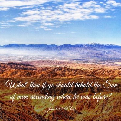 Picture 03 - John 6:62 ASV - `What' then if ye should behold the Son of man - Bible Verse Picture