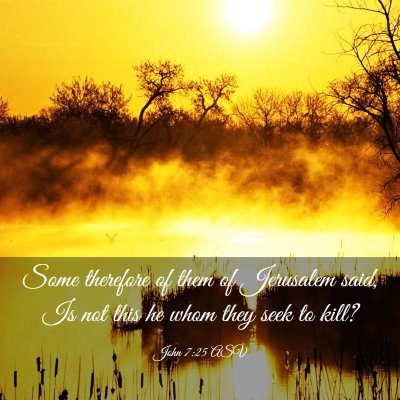 Picture 03 - John 7:25 ASV - Some therefore of them of Jerusalem said, Is not - Bible Verse Picture