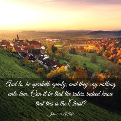 Picture 03 - John 7:26 ASV - And lo, he speaketh openly, and they say nothing - Bible Verse Picture