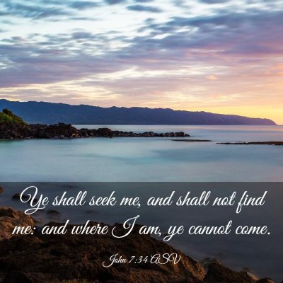 Picture 03 - John 7:34 ASV - Ye shall seek me, and shall not find me: and - Bible Verse Picture