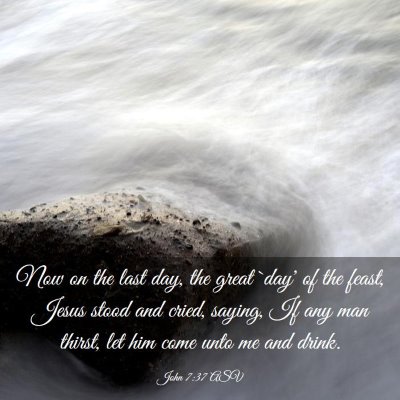 Picture 03 - John 7:37 ASV - Now on the last day, the great `day' of the - Bible Verse Picture