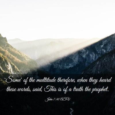 Picture 03 - John 7:40 ASV - `Some' of the multitude therefore, when they - Bible Verse Picture