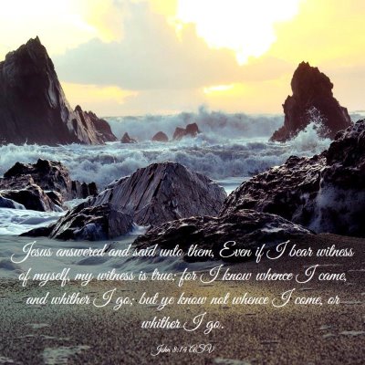 Picture 03 - John 8:14 ASV - Jesus answered and said unto them, Even if I bear - Bible Verse Picture