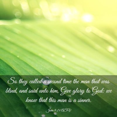 Picture 03 - John 9:24 ASV - So they called a second time the man that was - Bible Verse Picture
