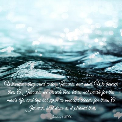 Picture 03 - Jonah 1:14 ASV - Wherefore they cried unto Jehovah, and said, We - Bible Verse Picture