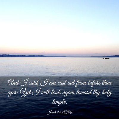 Picture 03 - Jonah 2:4 ASV - And I said, I am cast out from before thine eyes; - Bible Verse Picture